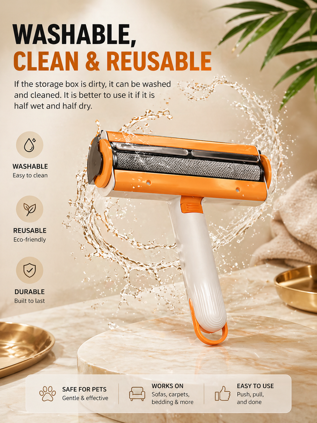 Reusable Pet Hair Remover Roller